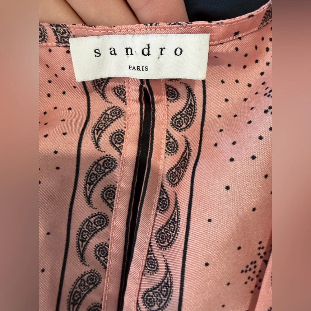 Sandro Galy Paisley-print Dress Size 34 - Picture 16 of 16